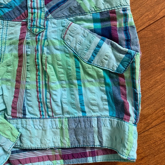 OP Blue/Purple Plaid Shorts-Size 5 - Picture 5 of 6